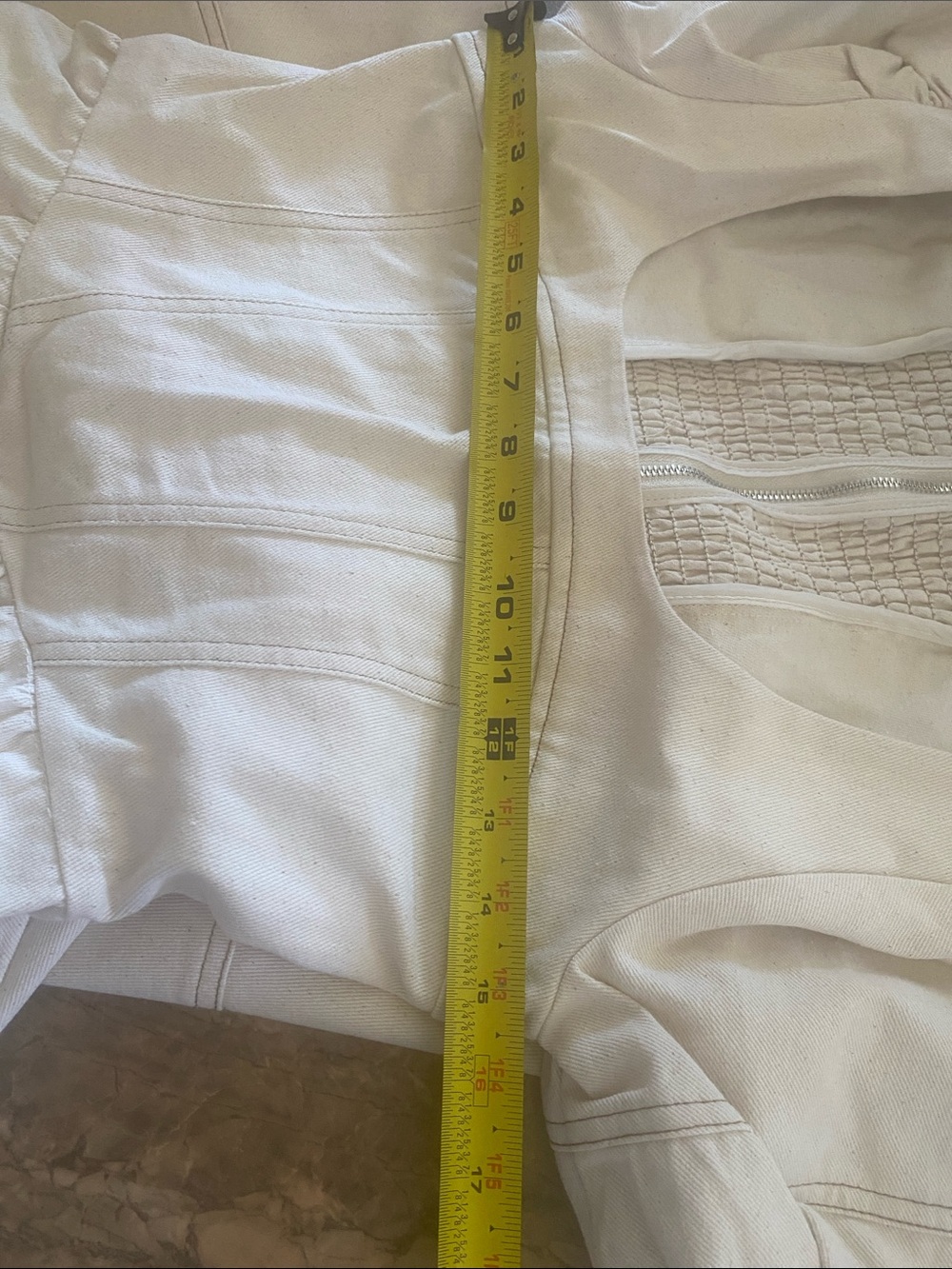 NWOT Moon river denim puff sleeve midi dress - Picture 3 of 3